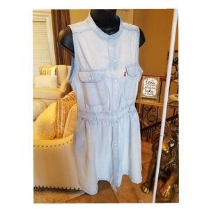 Levi sleeveless short denim dress
